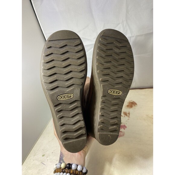 KEEN WOMENS WEDGE BOOTS SZ 7.5 Slip On LIGHT BROWN - Picture 6 of 13